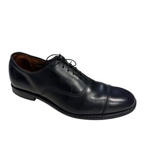 Allen Edmunds Park Avenue Cap Toe Oxford Black Leather Men's Dress Shoes Sz.10.5